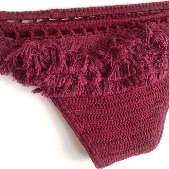 (A11) Suboo Castaway Crochet Bikini Bottom ONLY in PLUM, Size Small, NWT - Picture 4 of 8